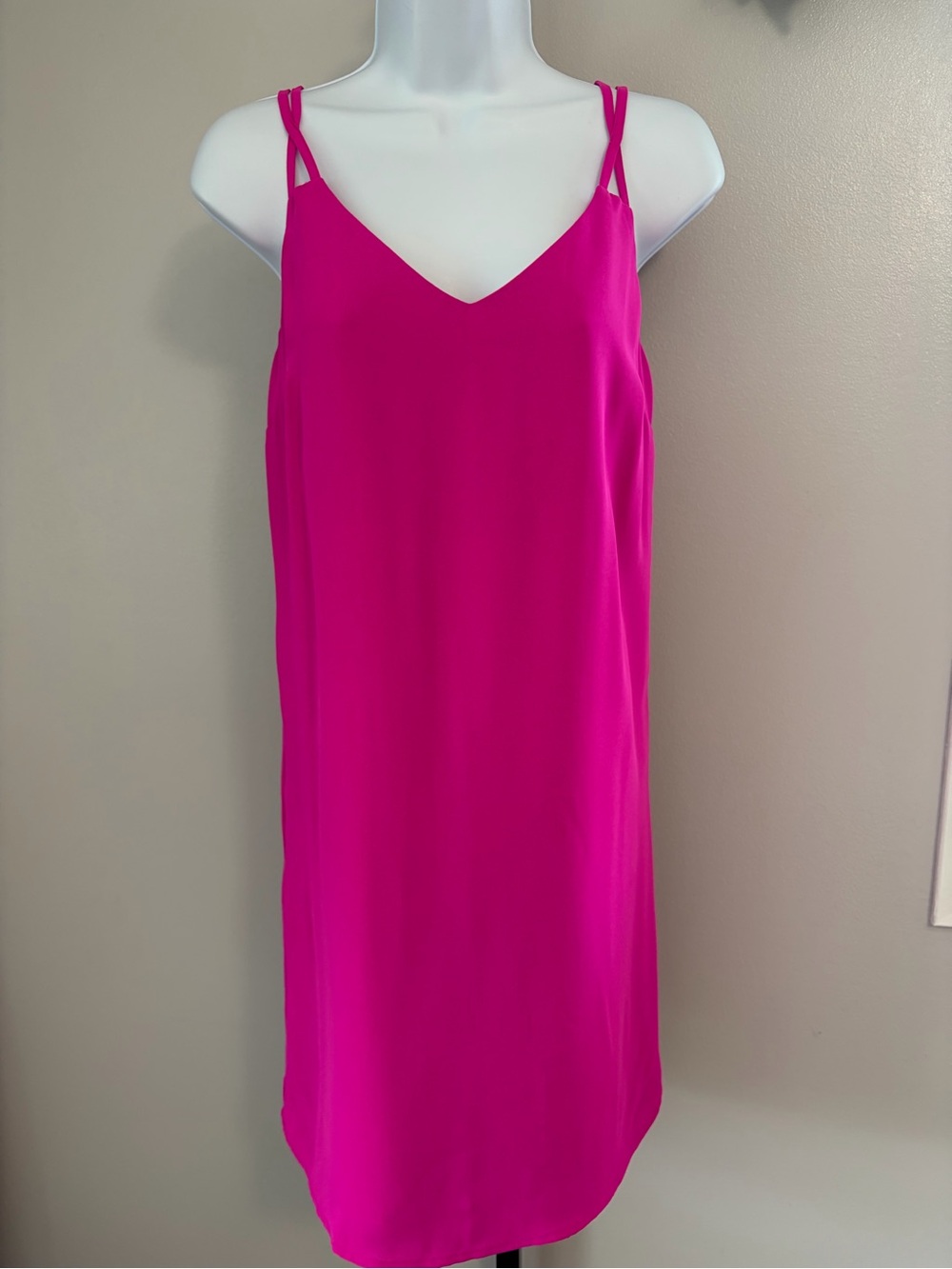 NWT Skies Are Blue- Double-Strap Fuchsia Slip Dress